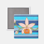 Niedlicher gelber Orchid-Blume Custom Kühlschrankm Magnet (Vorderseite/Rückseite)