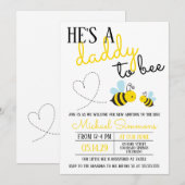 Niedlicher Gelber Papa bis Baby-Dusche Einladung (Vorne/Hinten)