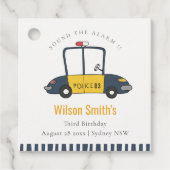 Niedlicher Gelber Polizeiwagen der Marine tötet je Geschenkanhänger (Vorderseite)