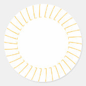 Niedlicher, gelber Rahmen Runder Aufkleber (Vorderseite)