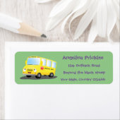 Niedlicher Gelber Schulbus-Cartoon (Insitu)