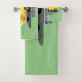 Niedlicher Gelber Schulbus-Cartoon Badhandtuch Set (Insitu)