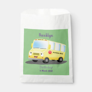 Niedlicher Gelber Schulbus-Cartoon Geschenktütchen