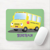 Niedlicher Gelber Schulbus-Cartoon Mousepad (Mit Mouse)
