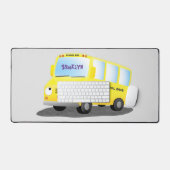 Niedlicher Gelber Schulbus-Cartoon Schreibtischunterlage (Tastatur & Maus)