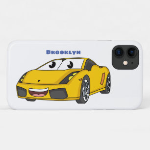Niedlicher Gelber Sportwagen Cartoon Case-Mate iPhone Hülle