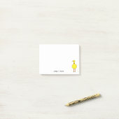 Niedlicher Gelber Vogel Haustier Cartoon Individue Post-it Klebezettel (Auf Schreibtisch)