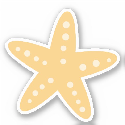 Niedlicher Gelbfisch Aufkleber (Vorderseite)