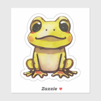 Niedlicher Gelbfrosch Aufkleber