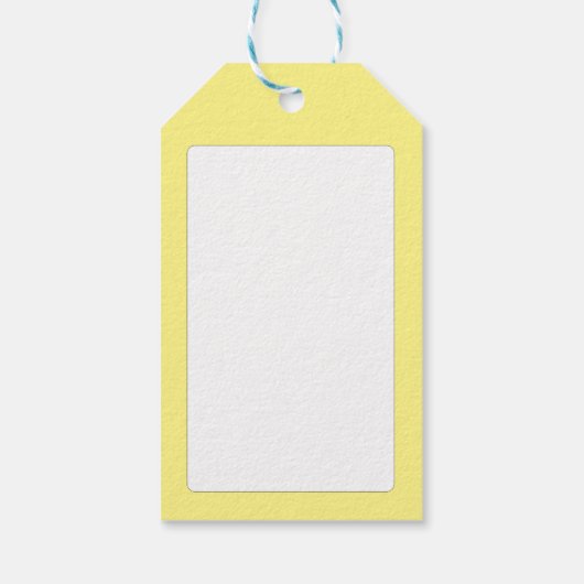 Niedlicher Gelbschwanz mit Schirm Geschenkanhänger (Rückseite)