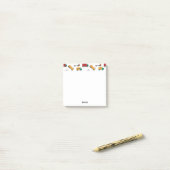 Niedlicher Gelbschwarzer Name Personalisierter LKW Post-it Klebezettel (Auf Schreibtisch)