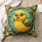 Niedlicher Gelbvogel Kissen (Decke)