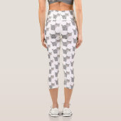 Niedlicher gemeiner Bobcat-Luchs-Cartoon Capri Leggings (Rückseite)