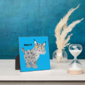 Niedlicher gemeiner Bobcat-Luchs-Cartoon Fotoplatte (InSitu)