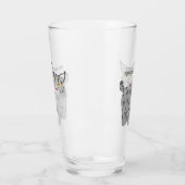 Niedlicher gemeiner Bobcat-Luchs-Cartoon Glas (Links)