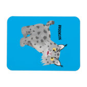Niedlicher gemeiner Bobcat-Luchs-Cartoon Magnet (Horizontal)
