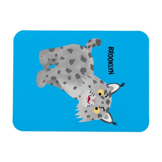 Niedlicher gemeiner Bobcat-Luchs-Cartoon Magnet (Horizontal)