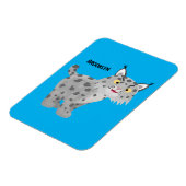 Niedlicher gemeiner Bobcat-Luchs-Cartoon Magnet (Linke Seite)