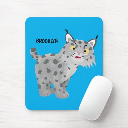 Niedlicher gemeiner Bobcat-Luchs-Cartoon Mousepad (Mit Mouse)