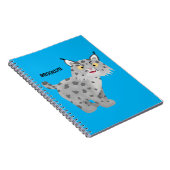 Niedlicher gemeiner Bobcat-Luchs-Cartoon Notizblock (Rechte Seite)