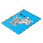 Niedlicher gemeiner Bobcat-Luchs-Cartoon Notizblock (Linke Seite)