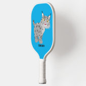 Niedlicher gemeiner Bobcat-Luchs-Cartoon Pickleball Schläger (Links)