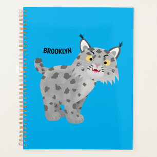 Niedlicher gemeiner Bobcat-Luchs-Cartoon Planer