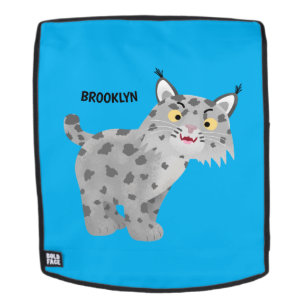 Niedlicher gemeiner Bobcat-Luchs-Cartoon Rucksack