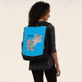 Niedlicher gemeiner Bobcat-Luchs-Cartoon Rucksack (Ausgewaschen)