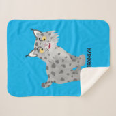 Niedlicher gemeiner Bobcat-Luchs-Cartoon Sherpadecke (Vorderseite (Horizontal))