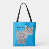 Niedlicher gemeiner Bobcat-Luchs-Cartoon Tasche (Rückseite)