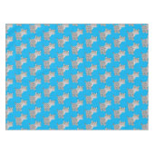 Niedlicher gemeiner Bobcat-Luchs-Cartoon Tischdecke (Vorderseite (Horizontal))