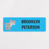 Niedlicher gemeiner Bobcat-Luchs personalisierter Etiketten (Design 2)