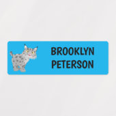 Niedlicher gemeiner Bobcat-Luchs personalisierter Etiketten (Design 1)