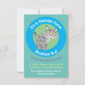 Niedlicher gemeiner bobctischer Luchs-Cartoon Einladung (Vorderseite)