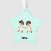 Niedlicher Gemini Star Ornament (Vorderseite)