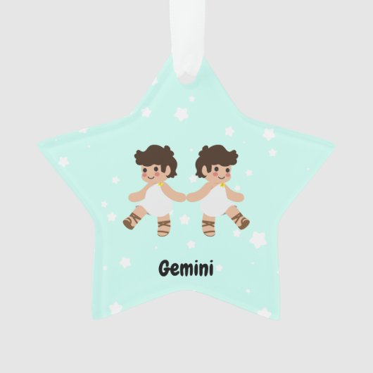 Niedlicher Gemini Star Ornament (Vorderseite)