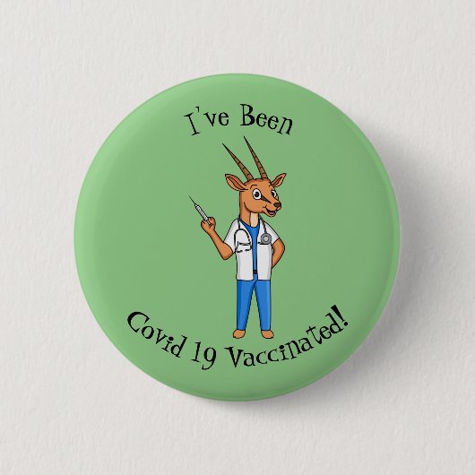 Niedlicher Gemsbok-Antilope-Cartoon Button (Vorderseite)