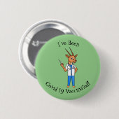 Niedlicher Gemsbok-Antilope-Cartoon Button (Vorne & Hinten)