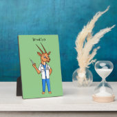 Niedlicher Gemsbok-Antilope-Cartoon Fotoplatte (Seite)