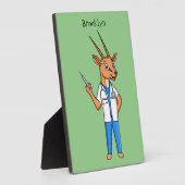Niedlicher Gemsbok-Antilope-Cartoon Fotoplatte (Seite)