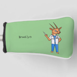 Niedlicher Gemsbok-Antilope-Cartoon Golf Headcover