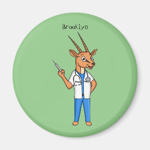 Niedlicher Gemsbok-Antilope-Cartoon Magnet