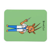 Niedlicher Gemsbok-Antilope-Cartoon Magnet (Horizontal)