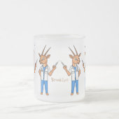 Niedlicher Gemsbok-Antilope-Cartoon Mattglastasse (Mittel)