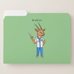 Niedlicher Gemsbok-Antilope-Cartoon Papiermappe