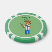 Niedlicher Gemsbok-Antilope-Cartoon Pokerchips (Einzeln)