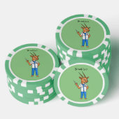 Niedlicher Gemsbok-Antilope-Cartoon Pokerchips (Stapel)