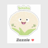 Niedlicher Gemüsegarten-Cartoon Aufkleber (Blatt)