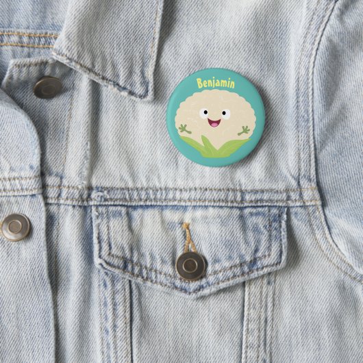 Niedlicher Gemüsegarten-Cartoon Button (Beispiel)